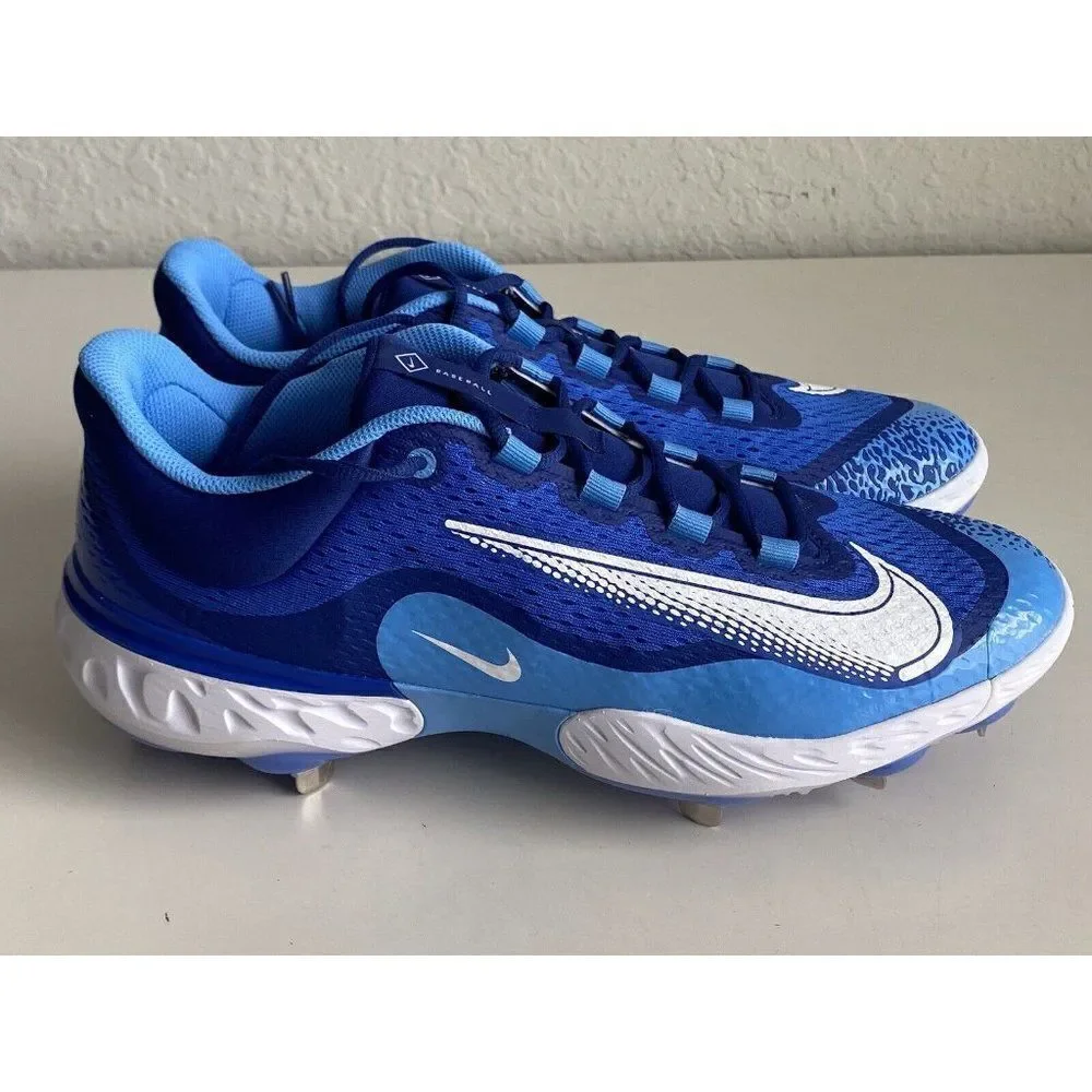 Nike Alpha Huarache Elite 4 Low Royal Blue White DJ6521-414 Men's Size 14 Cleats